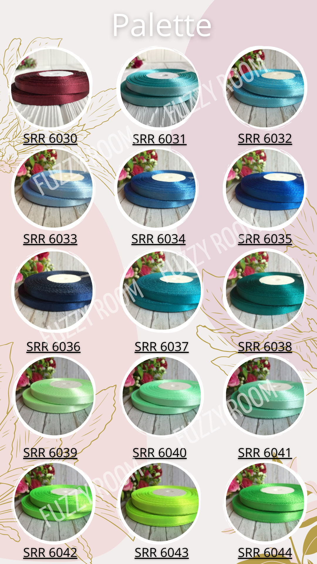 Satin Ribbon 0.6cm/33m - SRR 6000