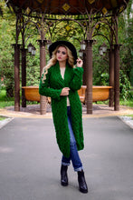 Load image into Gallery viewer, Knitting Cardigan Merino Wool Coat &quot;Long Braid&quot;