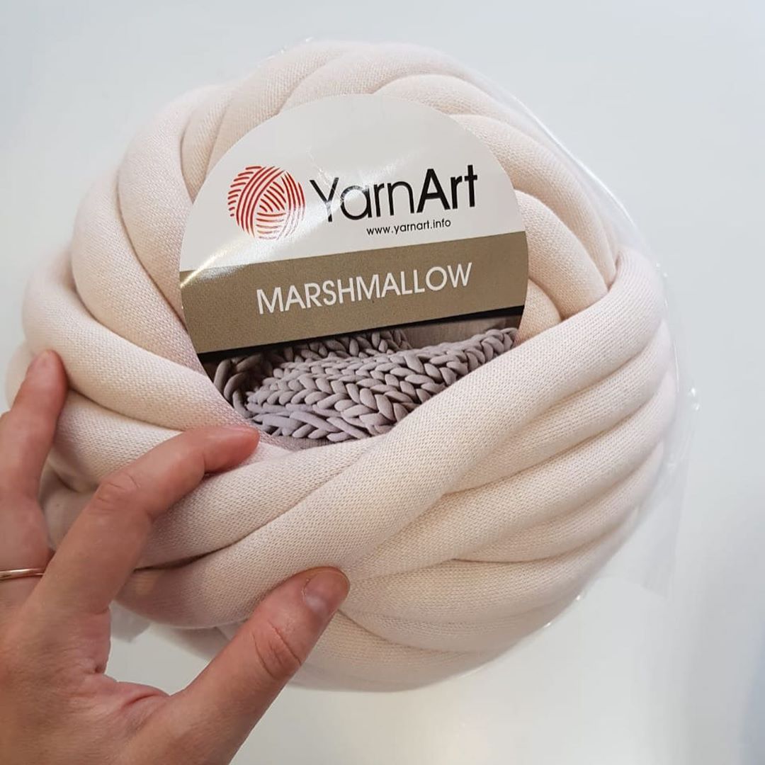 Cotton tube yarn Marshmallow №903