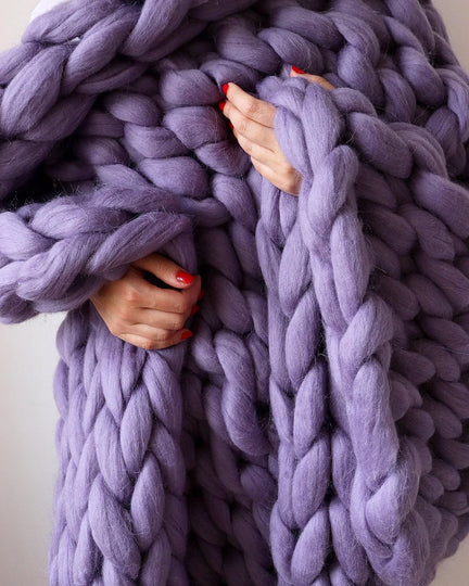 Knit Blanket, Chunky Knit Blanket, Giant Blanket, Gift For Her Blanket