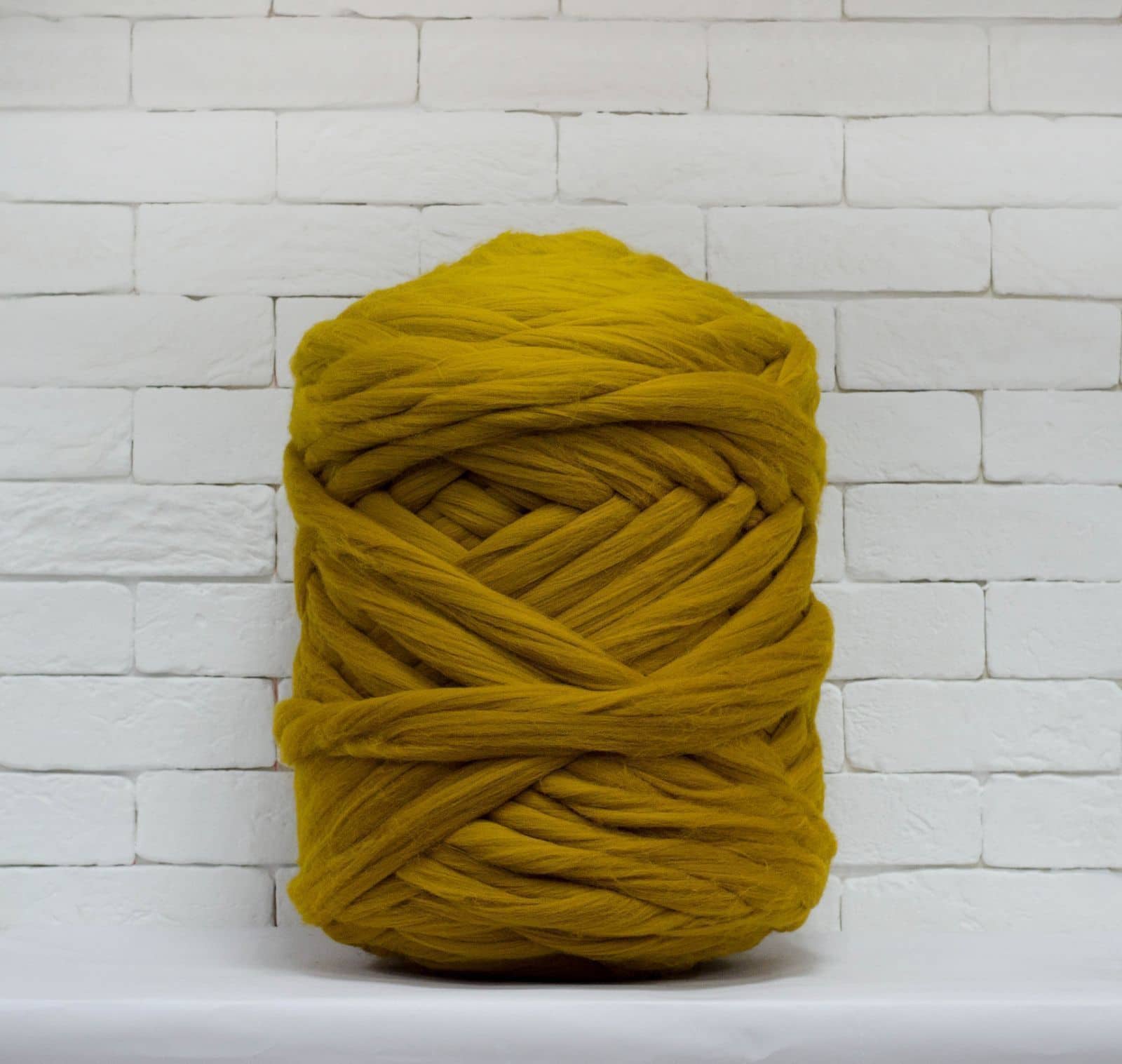 Merino Wool, Super Chunky Yarn - color from MUSTARD - FuzzyRoom