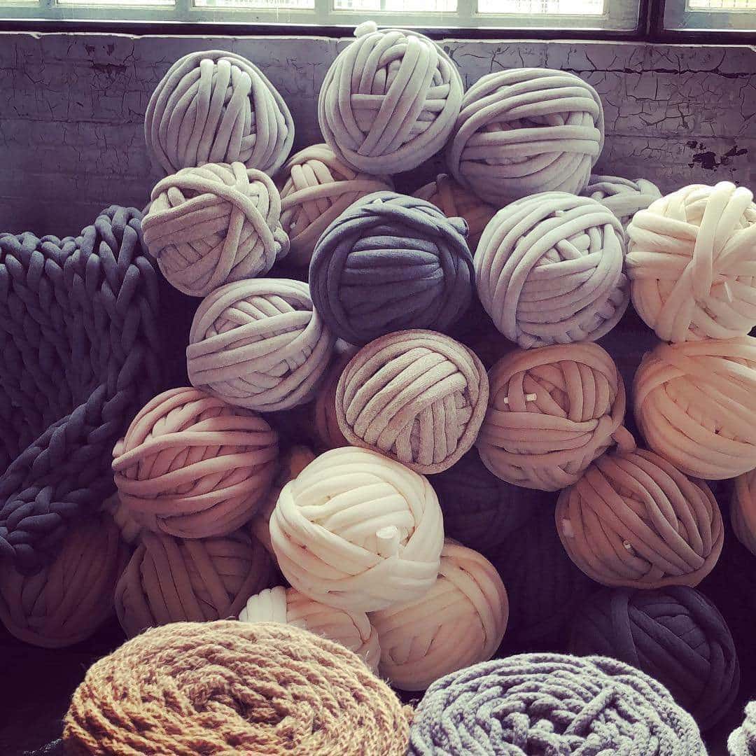 Chunky Cotton Tube Yarn, 1.5 inch thick  Arm knitting yarn, Chunky knit yarn,  Chunky yarn