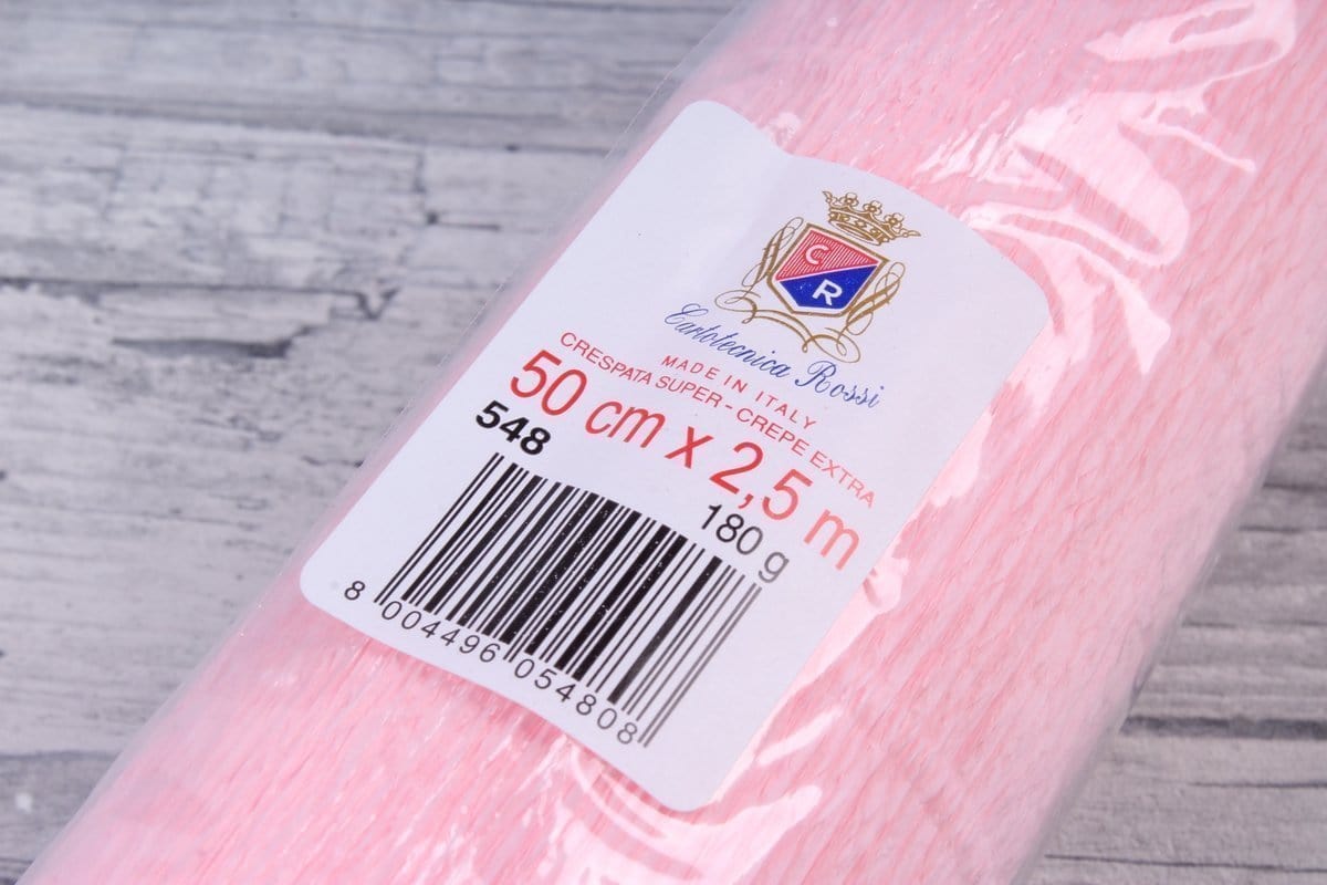 Carte Fini Premium Italian Crepe Paper Roll Heavy-Weight 180 Gram - 569  Flat Pink