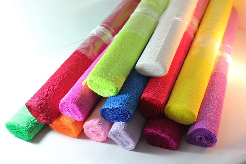 Italian Crepe Paper Roll, Wrapping paper, decor, Paper Craft Supplies,  Crepe paper decor, Table Decor, Paper flowers, Florist Gift Wrap