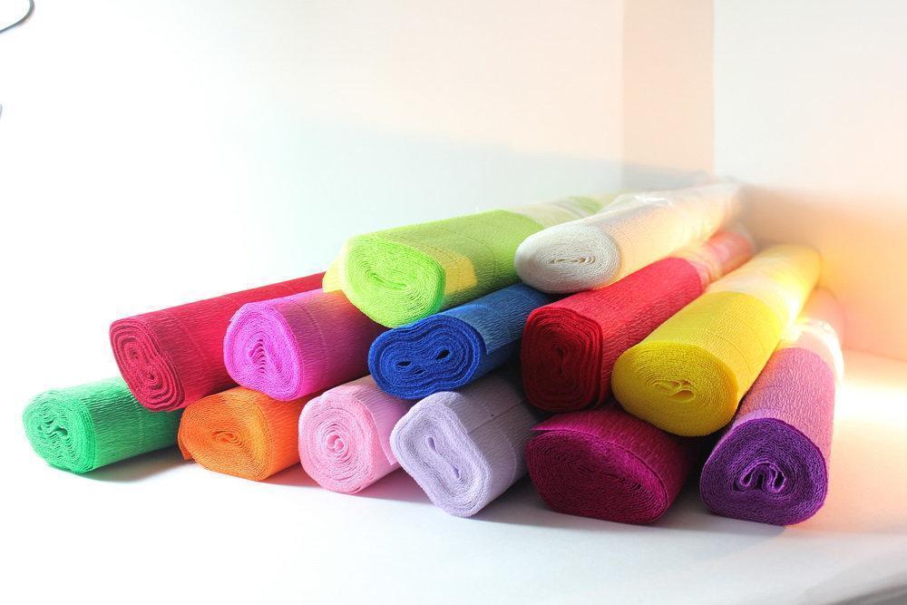 Italian Crepe Paper Roll, Paper Craft Supplies Crepe paper Wrapping paper  Crepe paper decor flower paper, Paper flowers, Florist Gift Wrap. - FuzzyRoom
