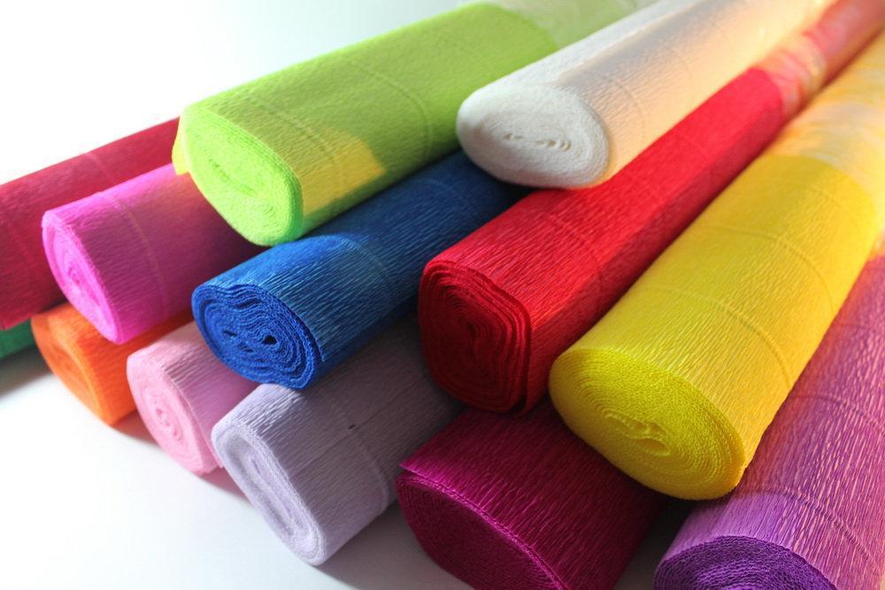 Italian Crepe Paper Roll, Wrapping paper, decor, Paper Craft Supplies, Crepe paper decor, Table Decor, Paper flowers, Florist Gift Wrap. - FuzzyRoom