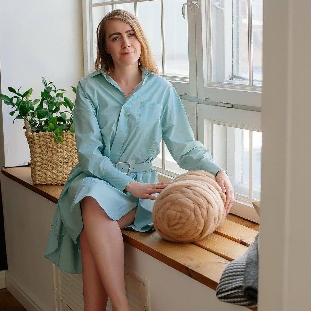 Merino Wool, Super Chunky Yarn - color from BEIGE - FuzzyRoom