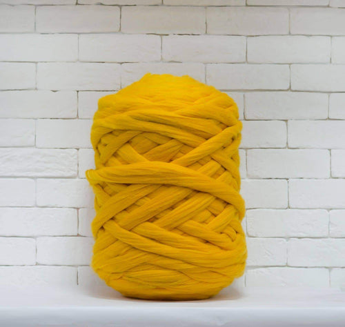 Merino Wool, Super Chunky Yarn - color from CANARY - FuzzyRoom