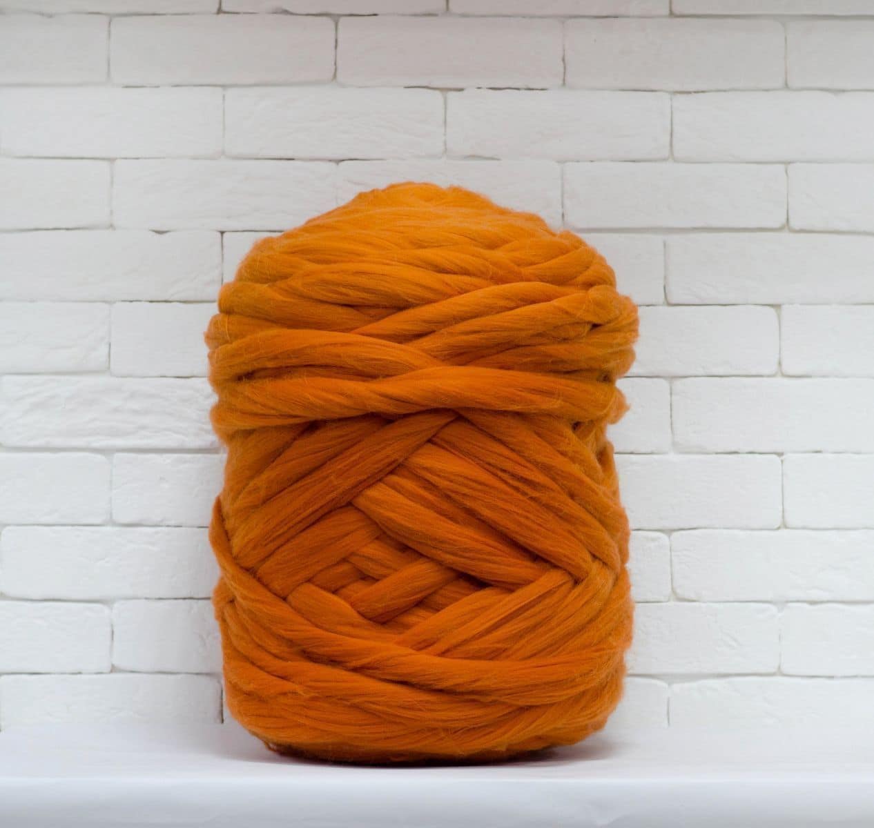Merino Wool, Super Chunky Yarn - color from CARROT - FuzzyRoom