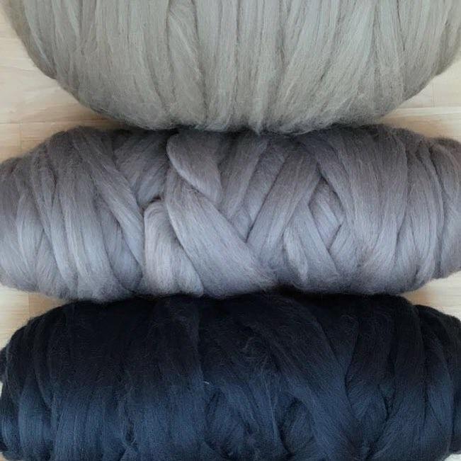 Merino Wool, Super Chunky Yarn - color from CHOCOLATE - FuzzyRoom