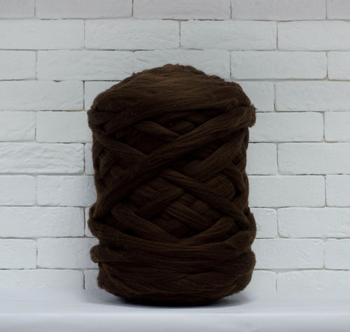 Merino Wool, Super Chunky Yarn - color from CHOCOLATE - FuzzyRoom