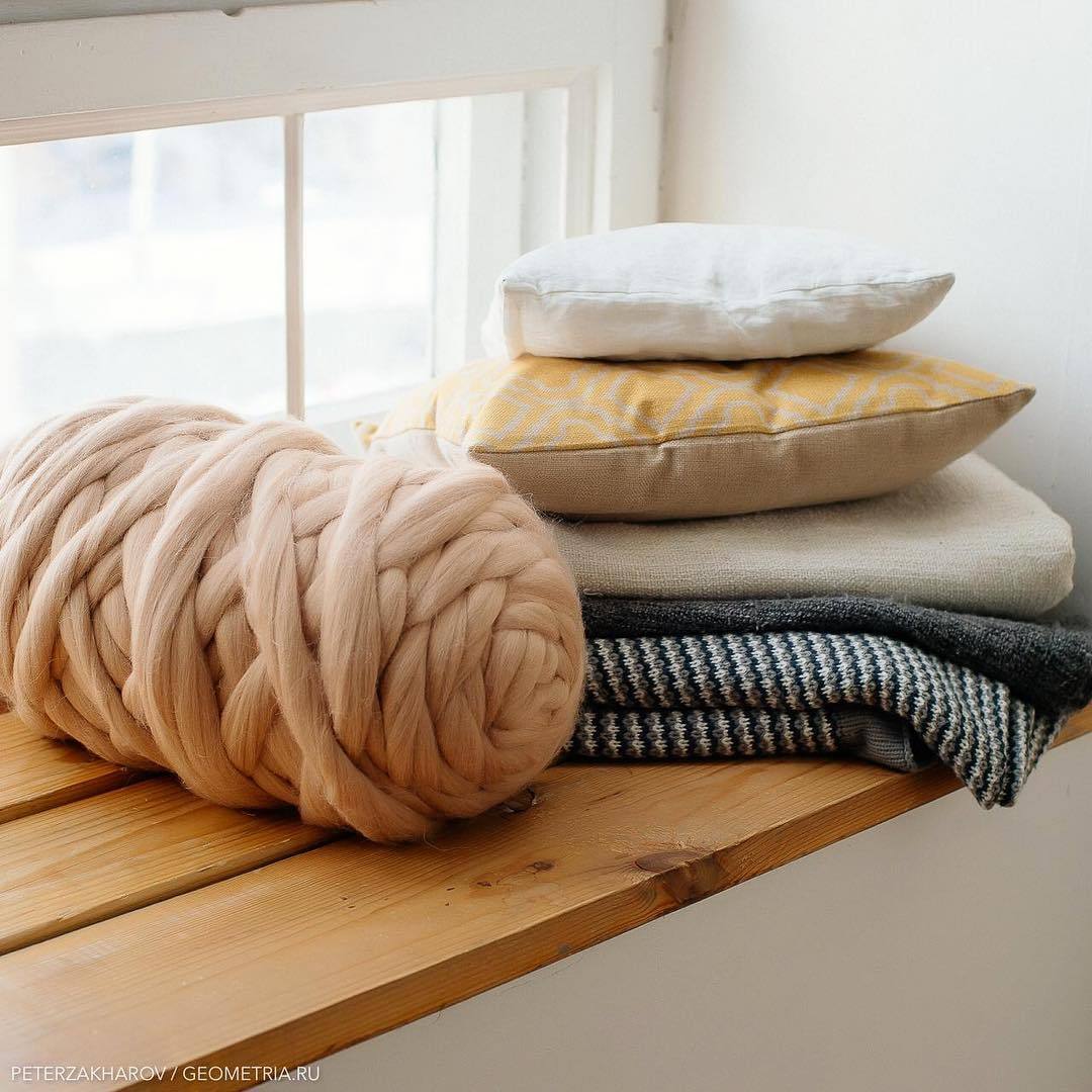 Merino Wool, Super Chunky Yarn - color from MOCHA - FuzzyRoom