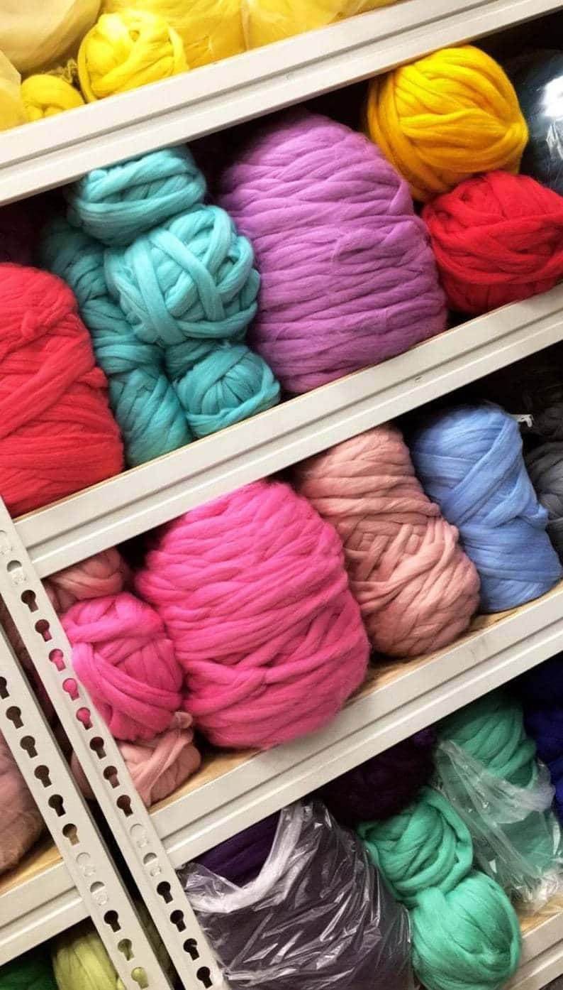 Merino Wool, Super Chunky Yarn - color from PEAR - FuzzyRoom