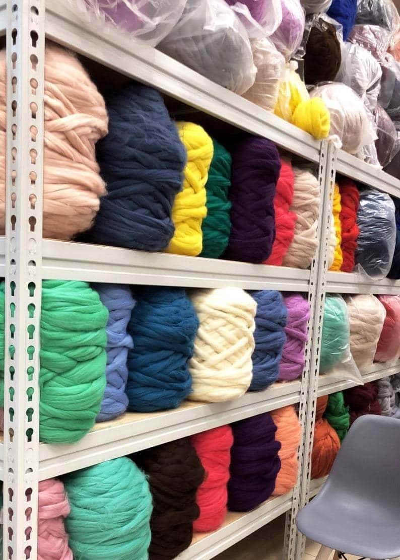 Merino Wool, Super Chunky Yarn  - color from PEARL - FuzzyRoom