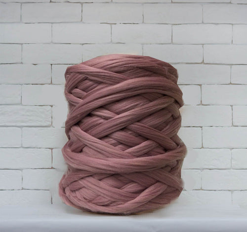 Merino Wool, Super Chunky Yarn - color from ROSE - FuzzyRoom