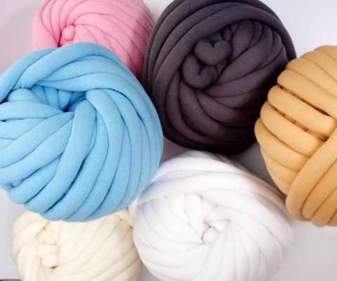 CHUNKY ARM KNIT Yarn, Arm Knit, Cotton Roving Yarn, Giant Knitting Yarn, Big Yarn, Cotton Roving Cotton Fiber YarnArt Marshmallow Bulky Yarn
