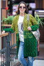 Knitting Cardigan Merino Wool Coat "Braid Melange"