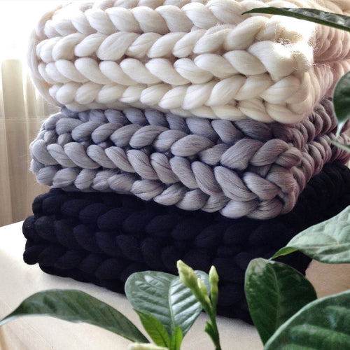 Knit Blanket Giant Blanket, Large Knit Blanket, Gift For Her, Blanket