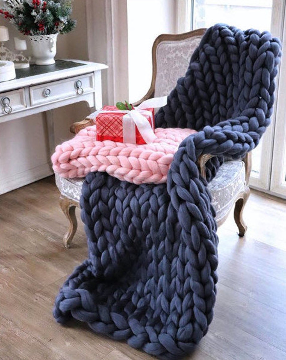 Knit Blanket Giant Blanket, Large Knit Blanket, Gift For Her, Blanket