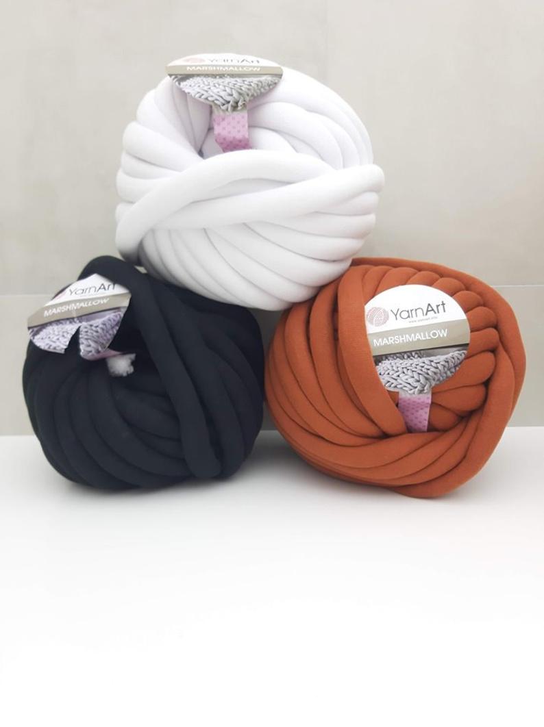 Chunky yarn Arm knitting yarn Chunky cotton yarn Tube yarn 32 yd Giant yarn Chunky knit Super bulky yarn Big yarn YarnArt Marshmallow