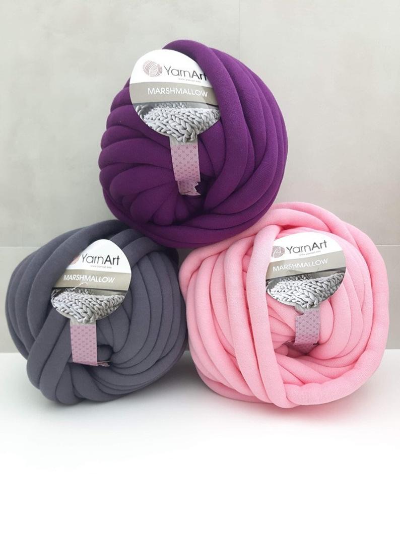 Chunky yarn Arm knitting yarn Chunky cotton yarn Tube yarn 32 yd Giant yarn Chunky knit Super bulky yarn Big yarn YarnArt Marshmallow