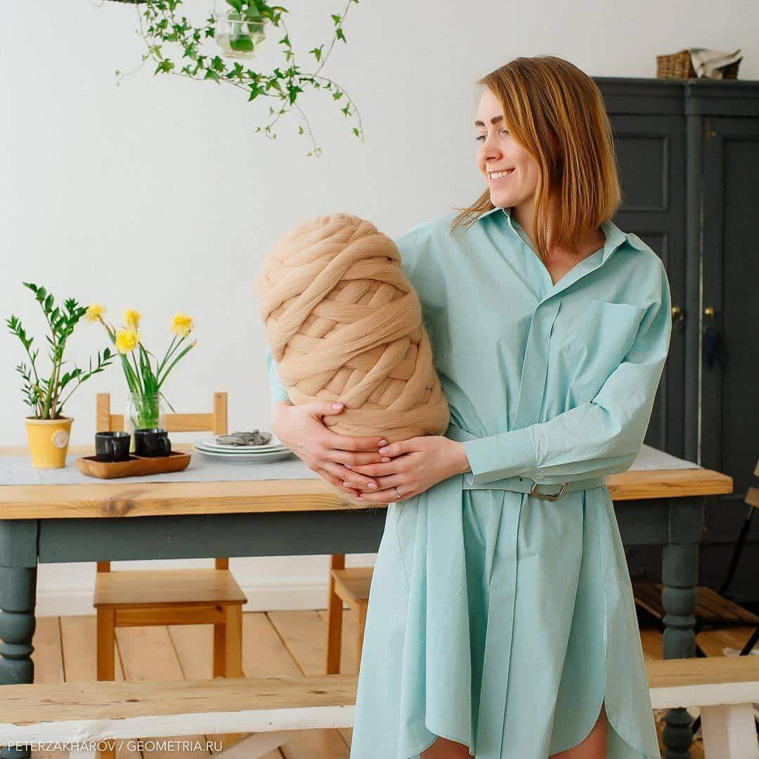 Merino Wool, Super Chunky Yarn - color from BLUE - FuzzyRoom