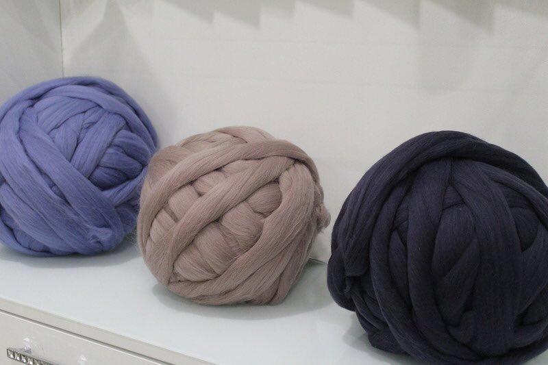 Merino Wool, Super Chunky Yarn - color from GRANITE - FuzzyRoom