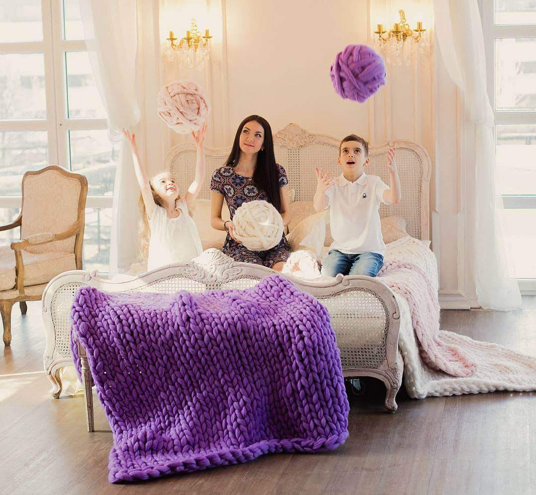 Merino Wool, Super Chunky Yarn - color from GRANITE - FuzzyRoom