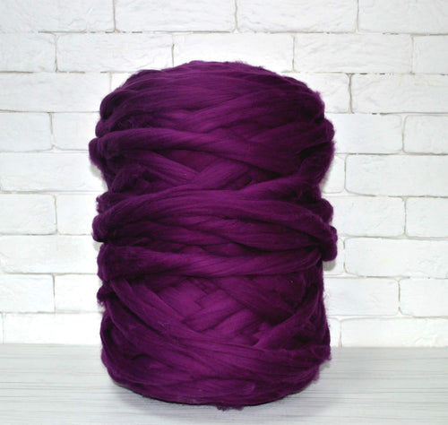 Merino Wool, Super Chunky Yarn - color from LILAC - FuzzyRoom
