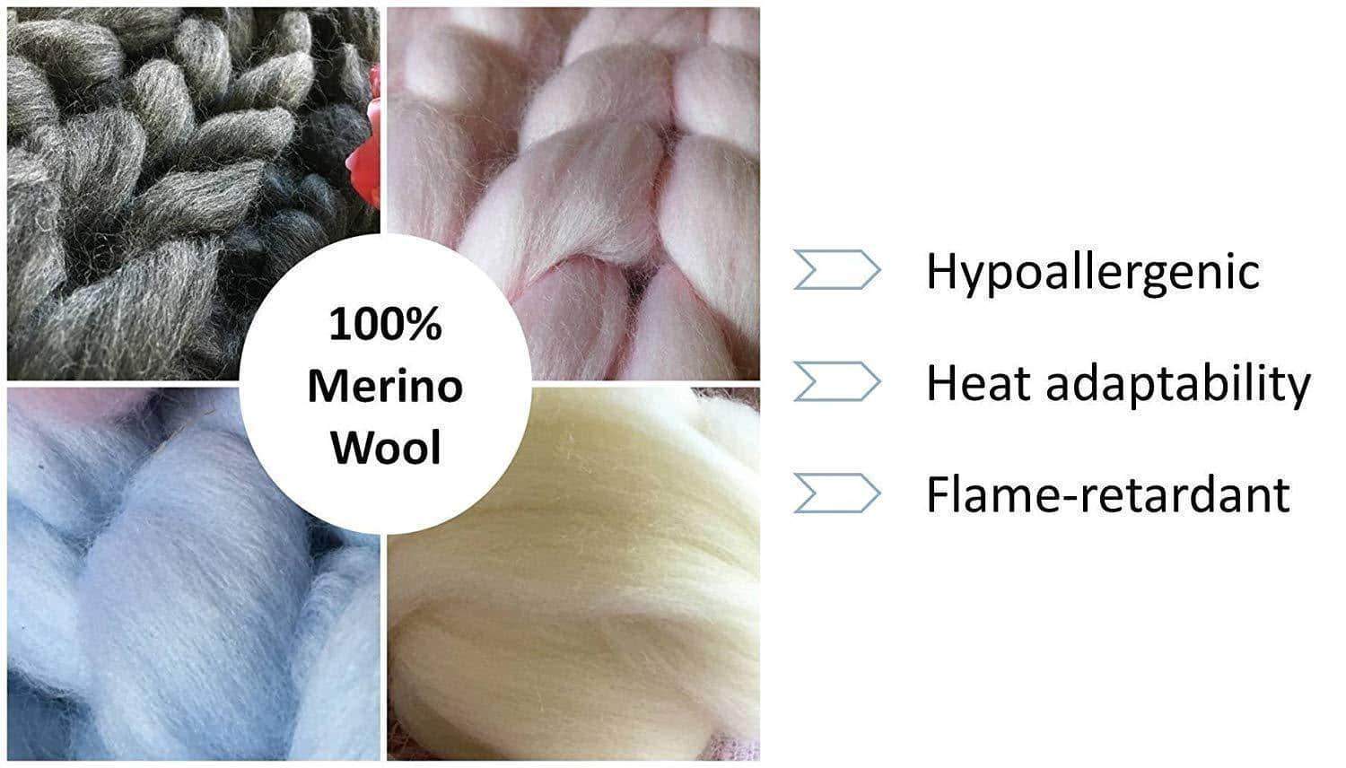 Merino Wool, Super Chunky Yarn - color from PURPLE - FuzzyRoom