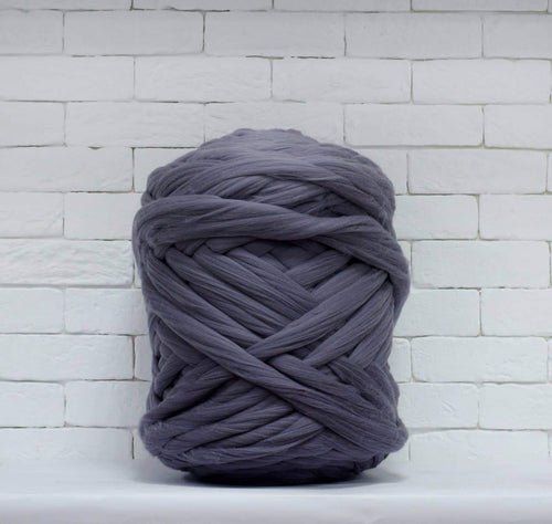 Merino Wool, Super Chunky Yarn - color from STEEL - FuzzyRoom