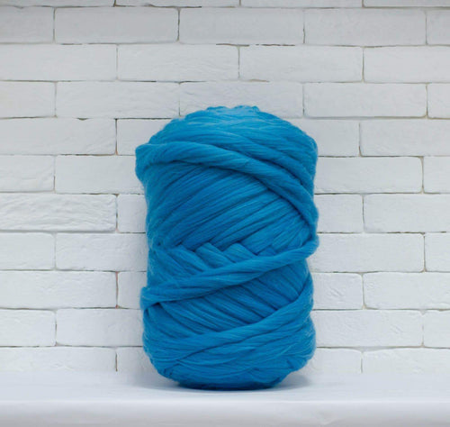 Merino Wool, Super Chunky Yarn - color from TURQUOISE - FuzzyRoom