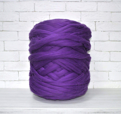 Merino Wool, Super Chunky Yarn - color from VIOLET - FuzzyRoom