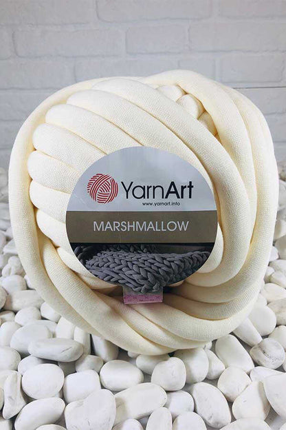 Cotton tube yarn Marshmallow №903